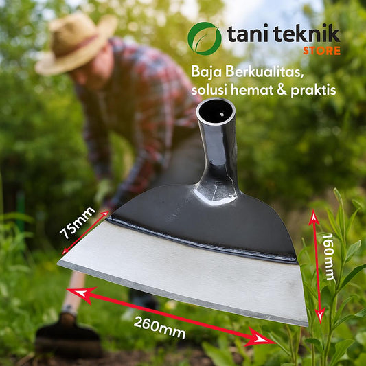 Cangkul Kepala Baja 26cm - Alat Cangkul Tangan Berkebun Pertanian