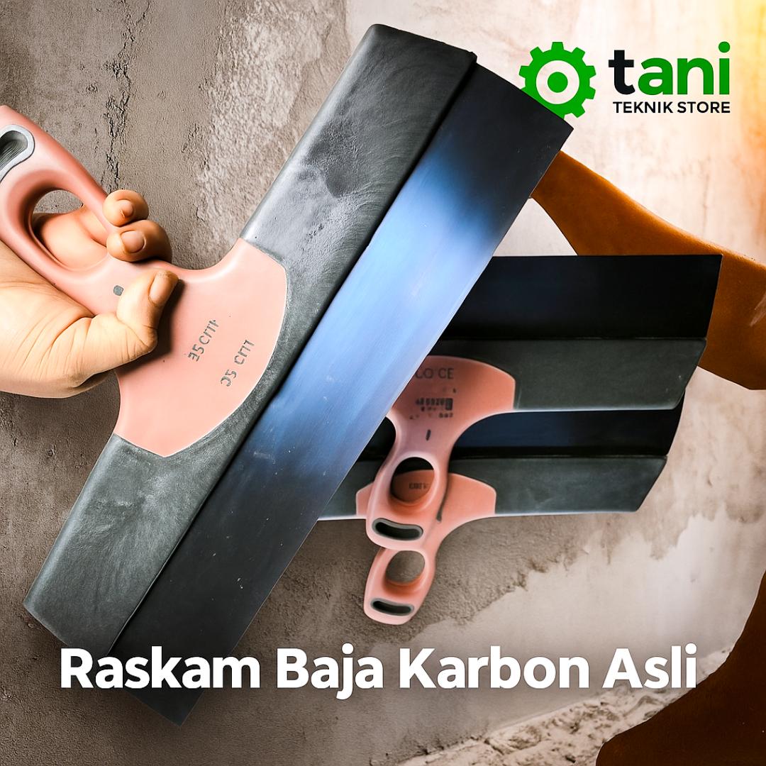 Raskam Baja Karbon 30 - 35cm – Alat Skim Coat, Acian & Plamir Dinding – Trowel Asli