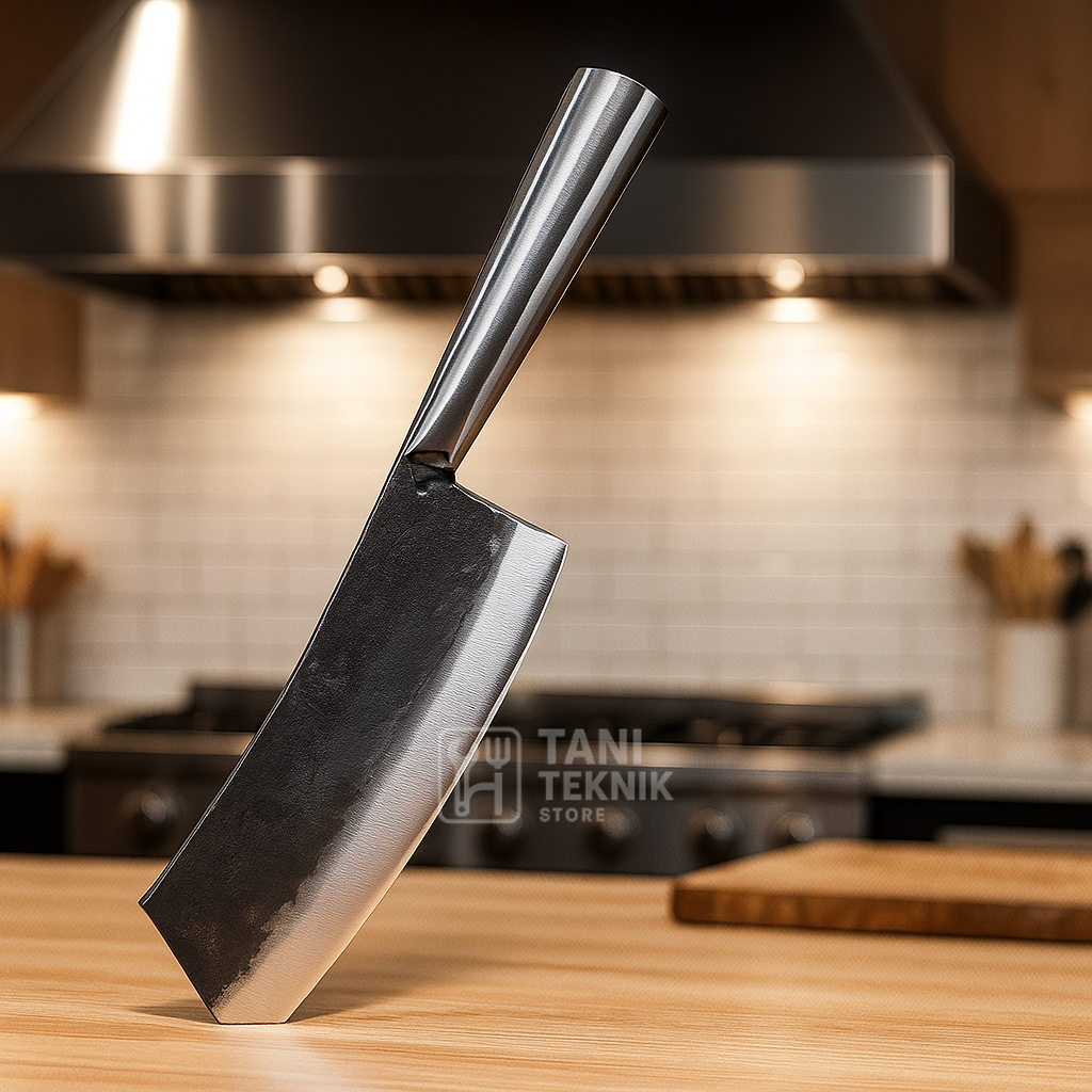 Pisau Cacah Daging Tulang Baja Tebal Anti Karat – Tajam & Ergonomis Untuk UMKM Dan Petani