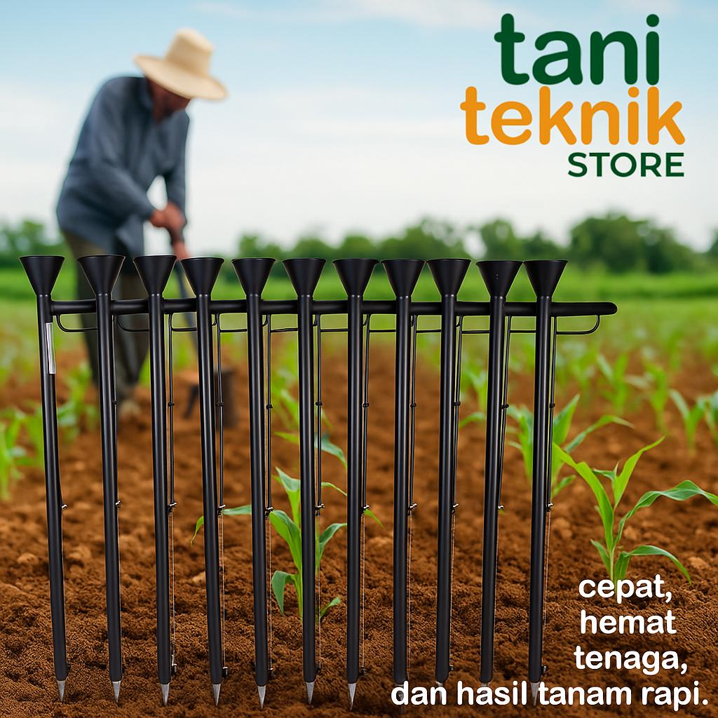 Alat Penanam Benih Otomatis 2 Pegangan – Tanaman Jagung, Kacang, Padi, Kedelai, Sayur | Hemat Tenaga & Rapi