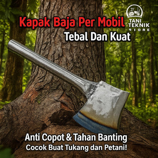 Kapak Kayu Full Baja – Gagang Pipa Besi Kuat & Tajam | Alat Tukang & Perkakas Serbaguna