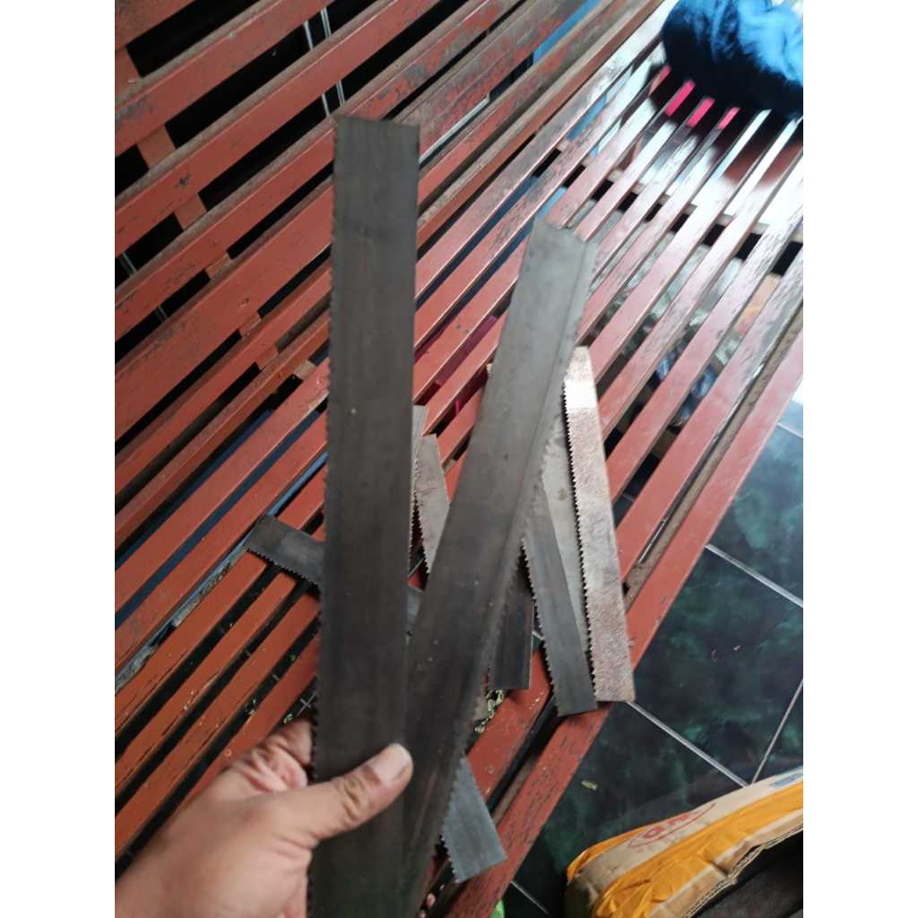 Potongan Gergaji Besi Merk Eberle Germany Tebal 1,6mm Lebar 3/4cm bahan pisau pahat kayu
