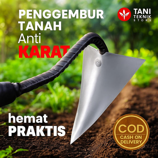 Cangkul Baja Segitiga Tanpa Gagang – Anti Karat & Kuat untuk pembuat galengan Sawah & Kebun