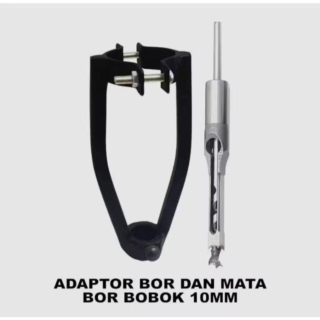 Adaptor Dudukan Mesin Bor Bobok Kayu – Dudukan Baja untuk Mortise 6mm 8mm 10mm | Aksesoris Mesin Bor