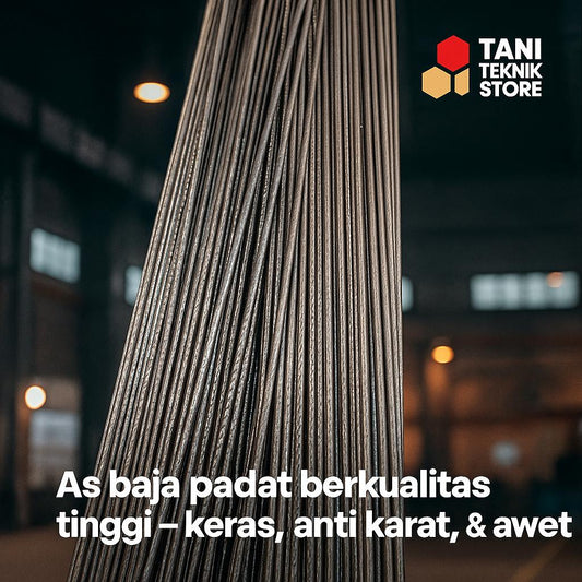 As Baja Hitam Bintik 4mm, 5mm 7mm – Bahan Aksesoris Outdoor & DIY Proyek Custom