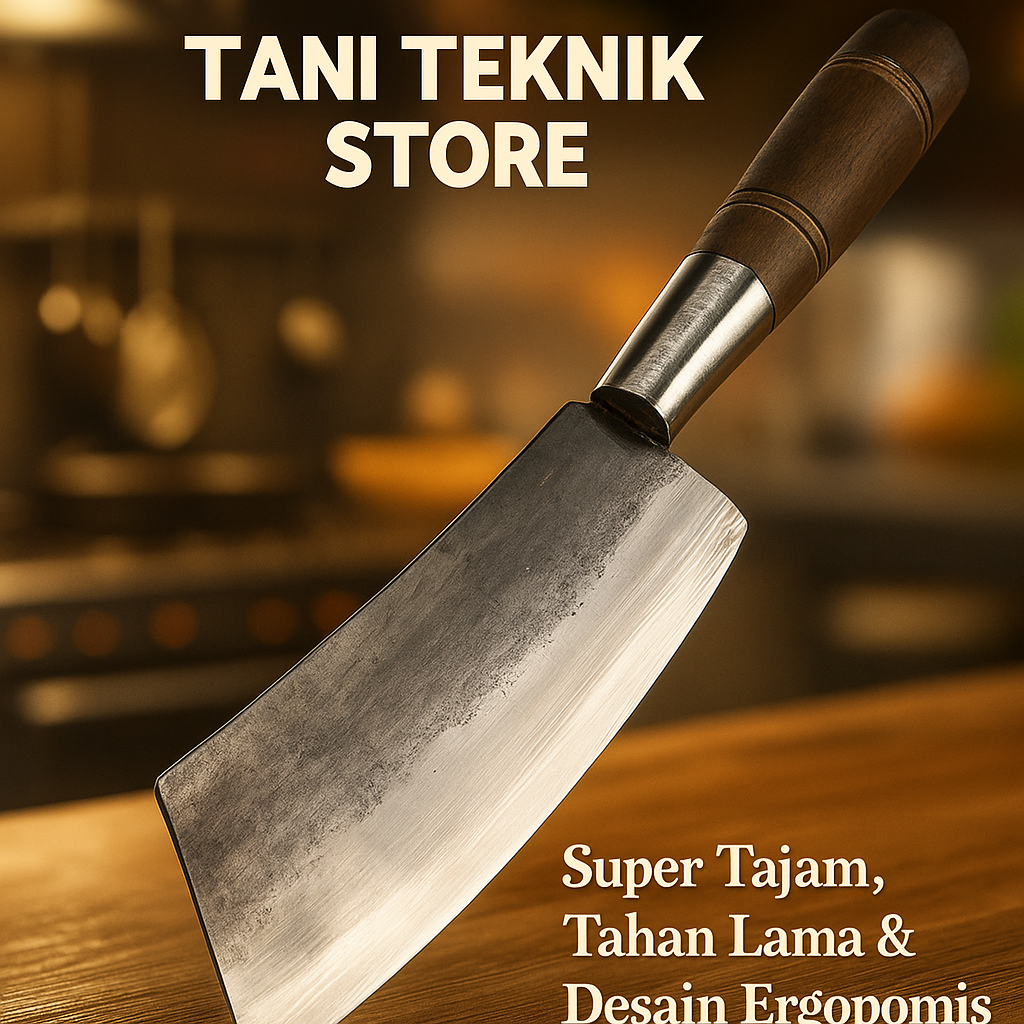 Pisau Cacah Baja Mangan Tajam Anti Karat – Alat Cacah Ketela Daging Serbaguna Ergonomis & Awet