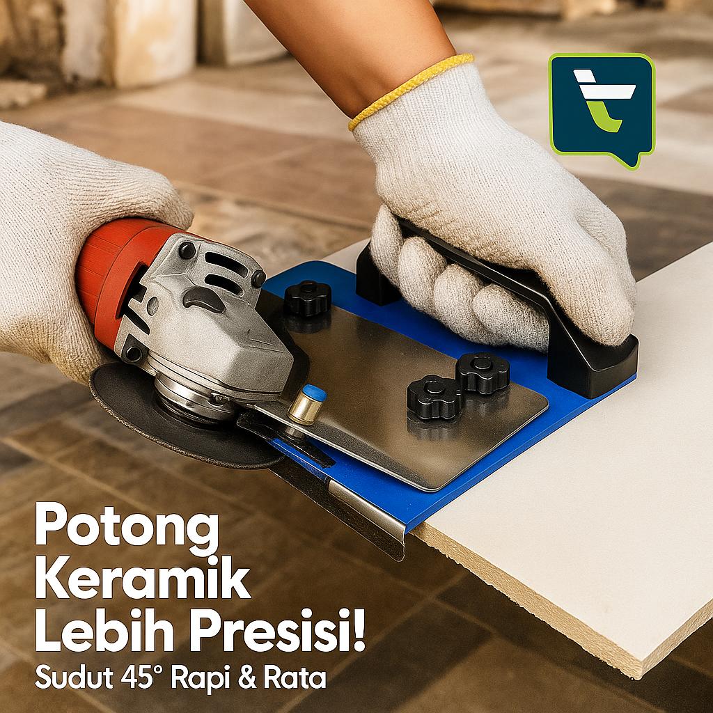 Adaptor Pemotong Keramik 45° Universal Tipe 100 – Braket Grinder Presisi kunci setel Logam