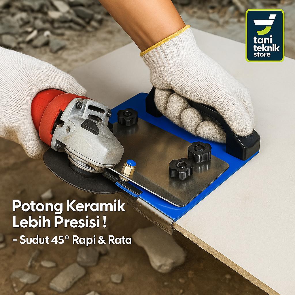 Adaptor Pemotong Keramik 45° Universal Tipe 100 – Braket Grinder Presisi kunci setel Logam