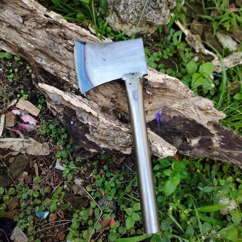 Kapak Kayu Full Baja – Gagang Pipa Besi Kuat & Tajam | Alat Tukang & Perkakas Serbaguna
