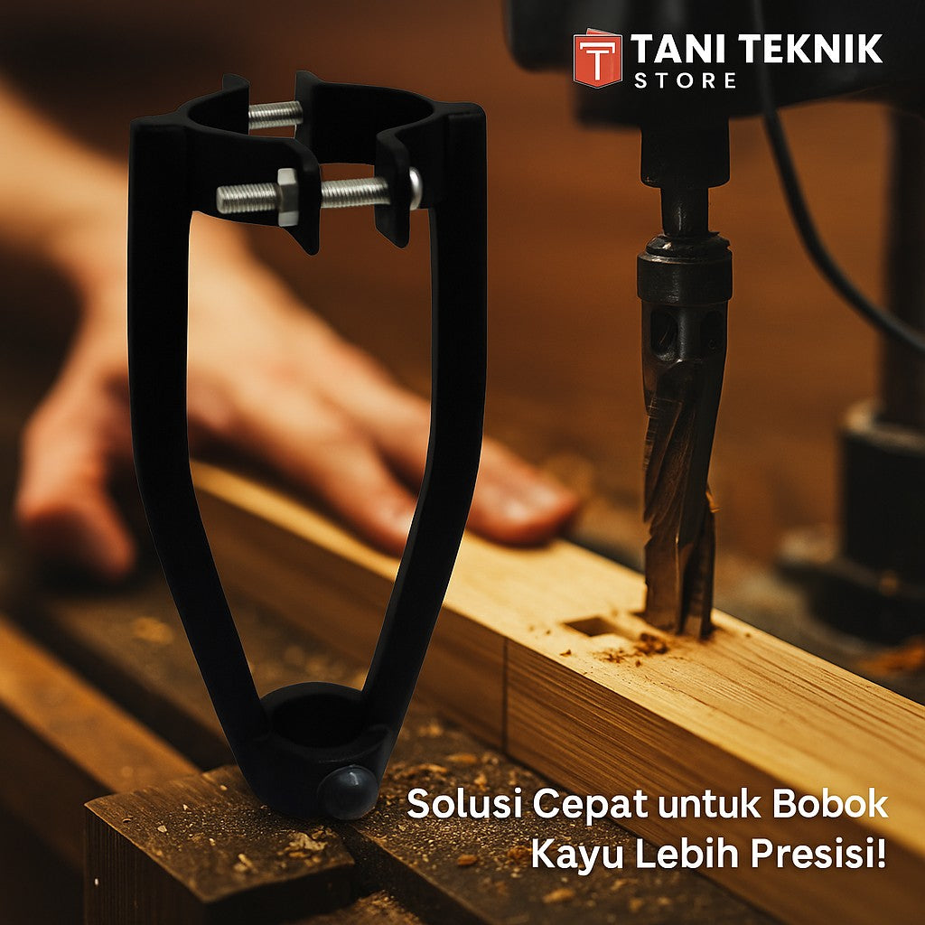 Adaptor Dudukan Bor Bobok Kayu – Pembuat Lubang Persegi | Wood Mortising Attachment kunci setel