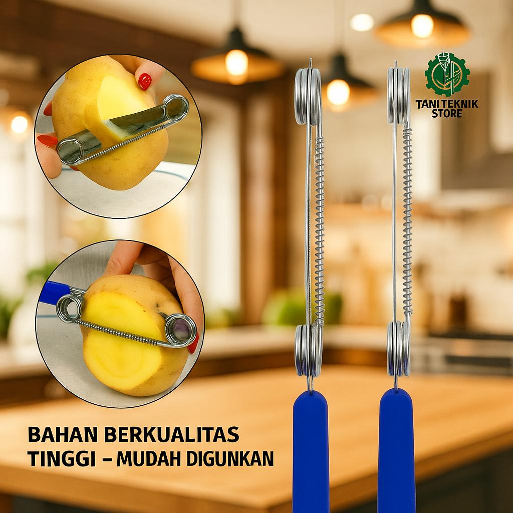 Pisau Pengupas Buah & Sayur dengan Pegas - Stainless Steel Peeler