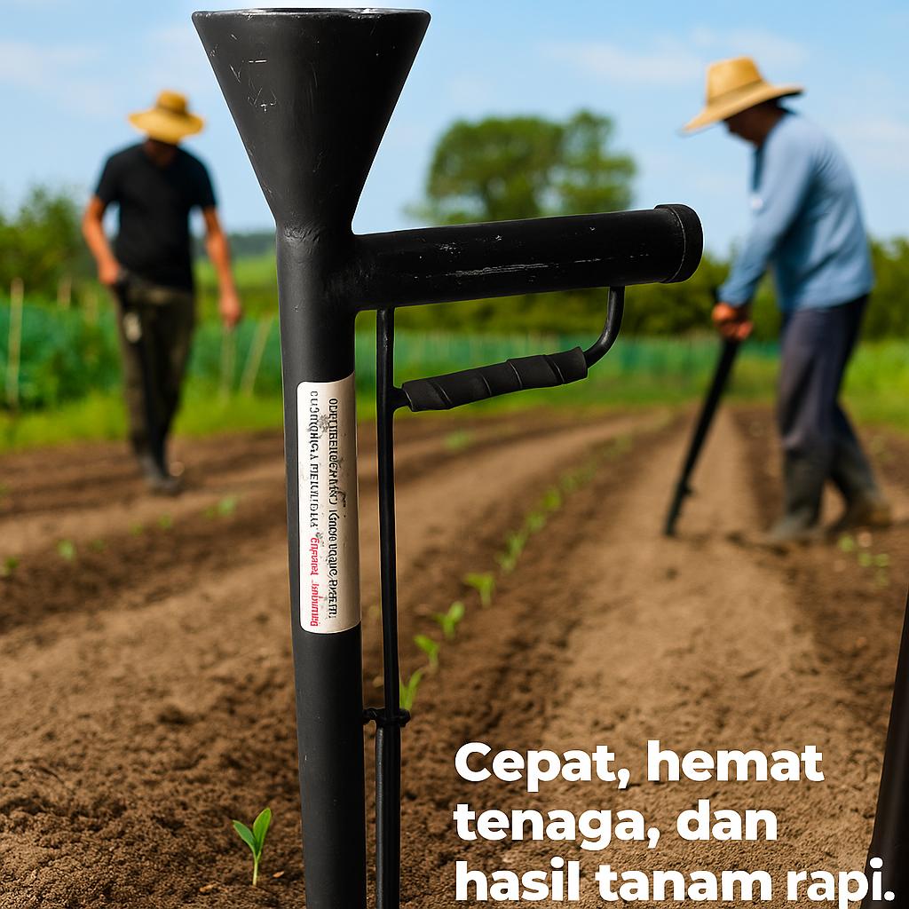 Alat Penanam Benih Otomatis 2 Pegangan – Tanaman Jagung, Kacang, Padi, Kedelai, Sayur | Hemat Tenaga & Rapi