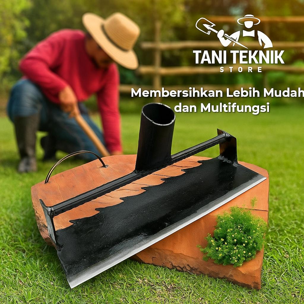 Garuk Rumput & Gulma 2in1 Baja Asli – Ukuran 25cm & 30cm | Alat Kebun Gagang Panjang