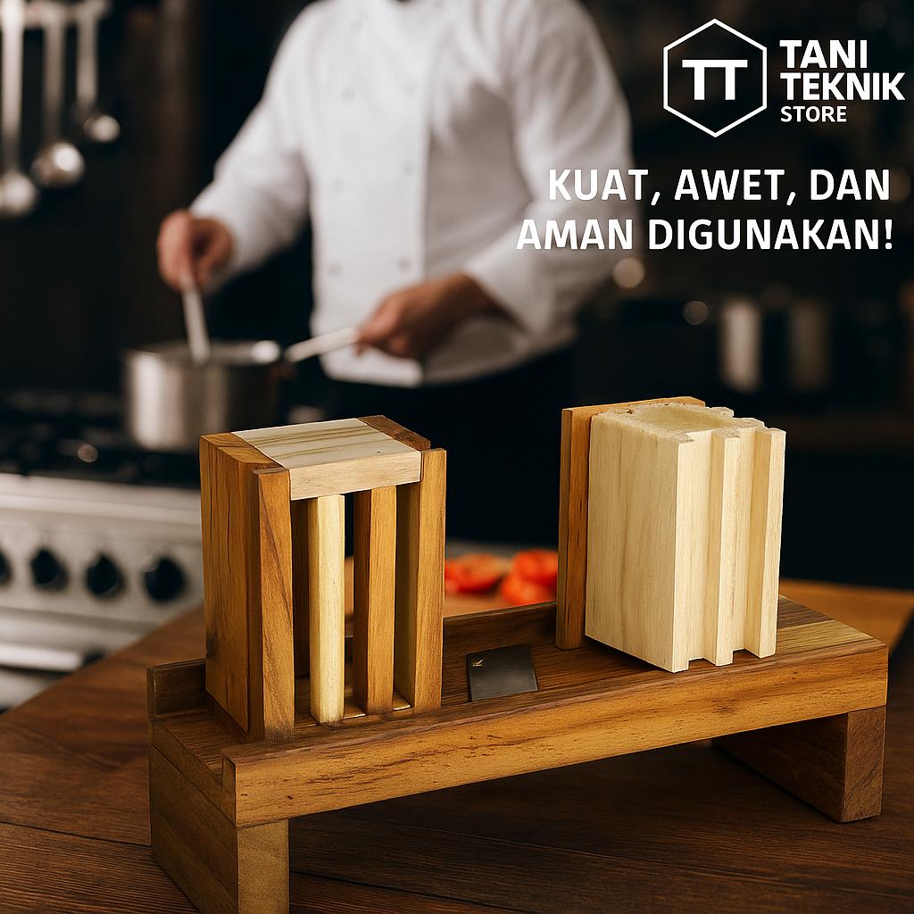 Pasah Kacang Manual – Alat Perajang Kacang Rempeyek Kayu Jati + Bonus Pisau Cadangan