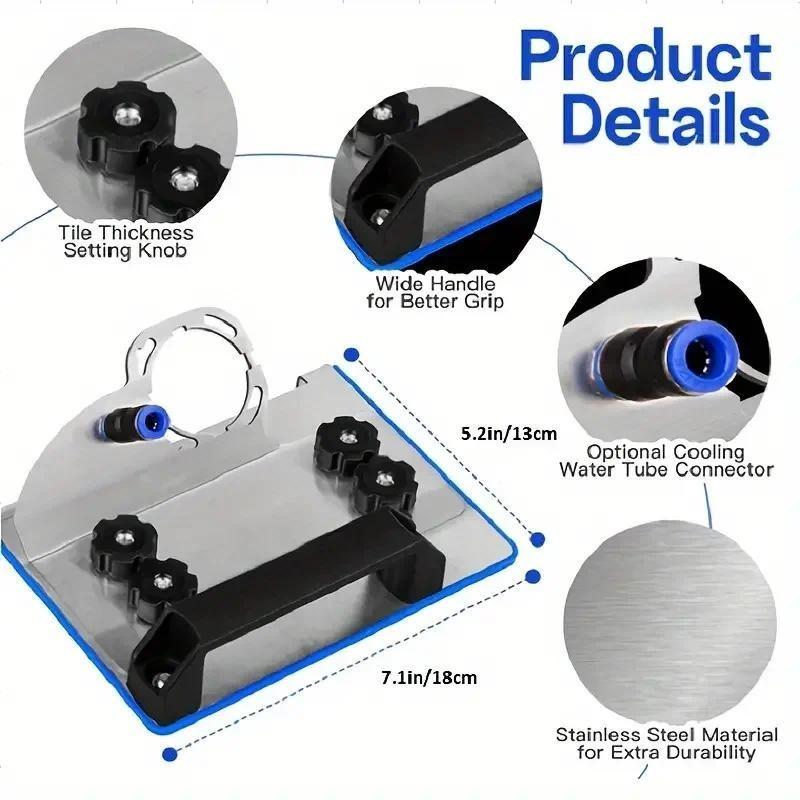 Adaptor Pemotong Keramik 45° Universal Tipe 100 – Braket Grinder Presisi kunci setel Logam