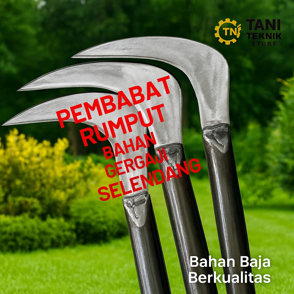 Cangkul Pencabut Rumput & Akar – Alat Penyiangan Tanaman Liar Baja Mangan pembersih