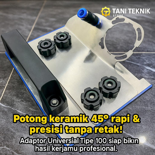 Adaptor Pemotong Keramik 45° Universal Tipe 100 – Braket Grinder Presisi kunci setel Logam