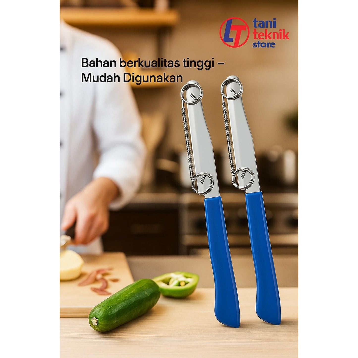 Pisau Pengupas Buah & Sayur dengan Pegas - Stainless Steel Peeler