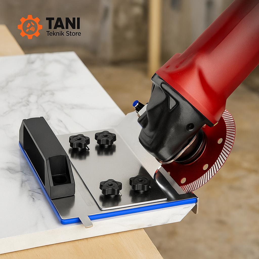 Adaptor Pemotong Keramik 45° Universal Tipe 100 – Braket Grinder Presisi kunci setel Logam