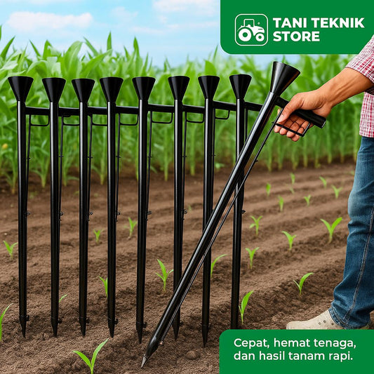 Alat Penanam Benih Otomatis 2 Pegangan – Tanaman Jagung, Kacang, Padi, Kedelai, Sayur | Hemat Tenaga & Rapi