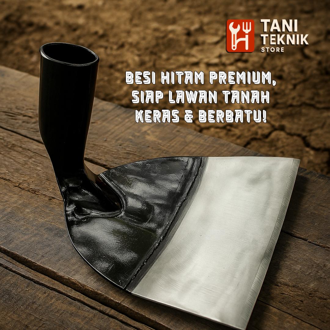 Kepala Cangkul brazil Baja Hitam 26cm – Tajam & Kuat | Alat Pertanian Garuk Tanah Keras Rumput Ladang
