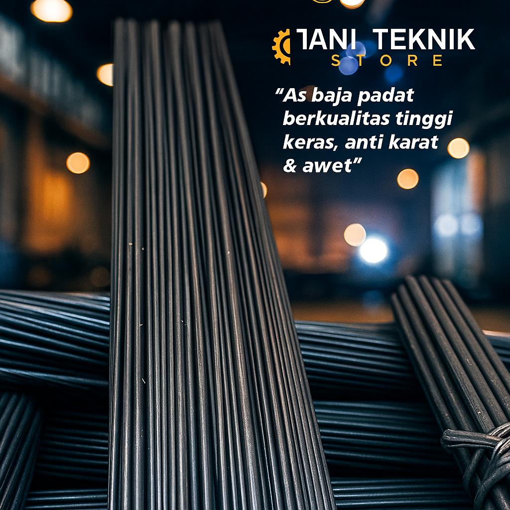 As Baja Bintik 5mm & 7mm – Baja Tutul Padat Panjang 1 Meter | Bahan Pande, Drei, Tombak Ikan
