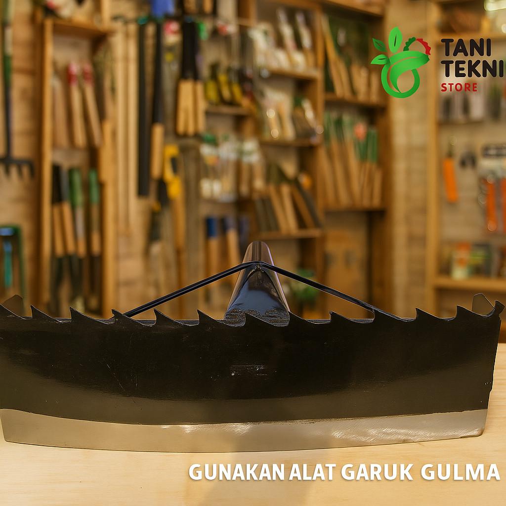 Garukan Rumput & Gulma 2 in 1 Baja Asli - Ukuran 40cm | Alat Cakar Tanah Multifungsi pembersih Kebun sawit