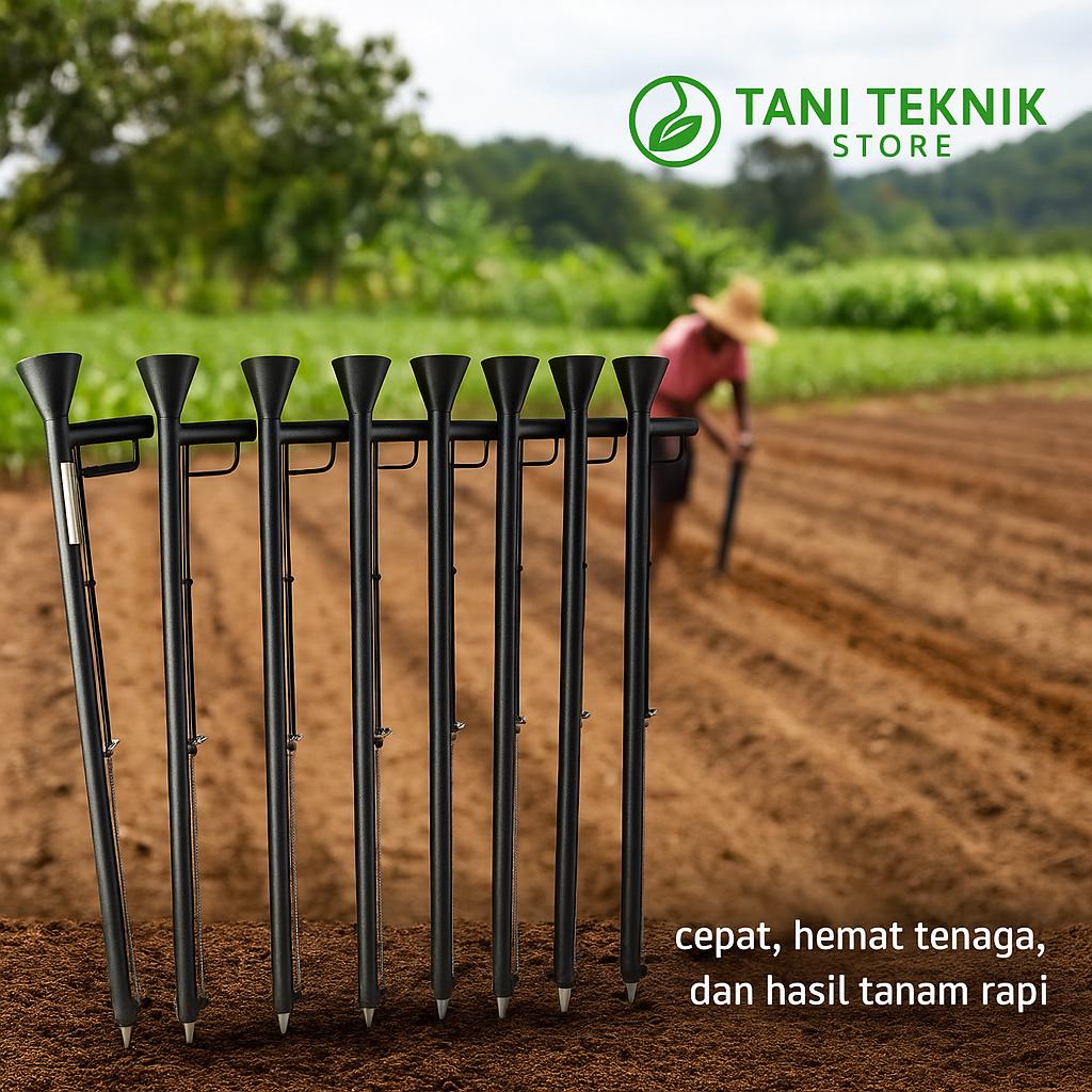 Alat Penanam Benih Otomatis 2 Pegangan – Tanaman Jagung, Kacang, Padi, Kedelai, Sayur | Hemat Tenaga & Rapi