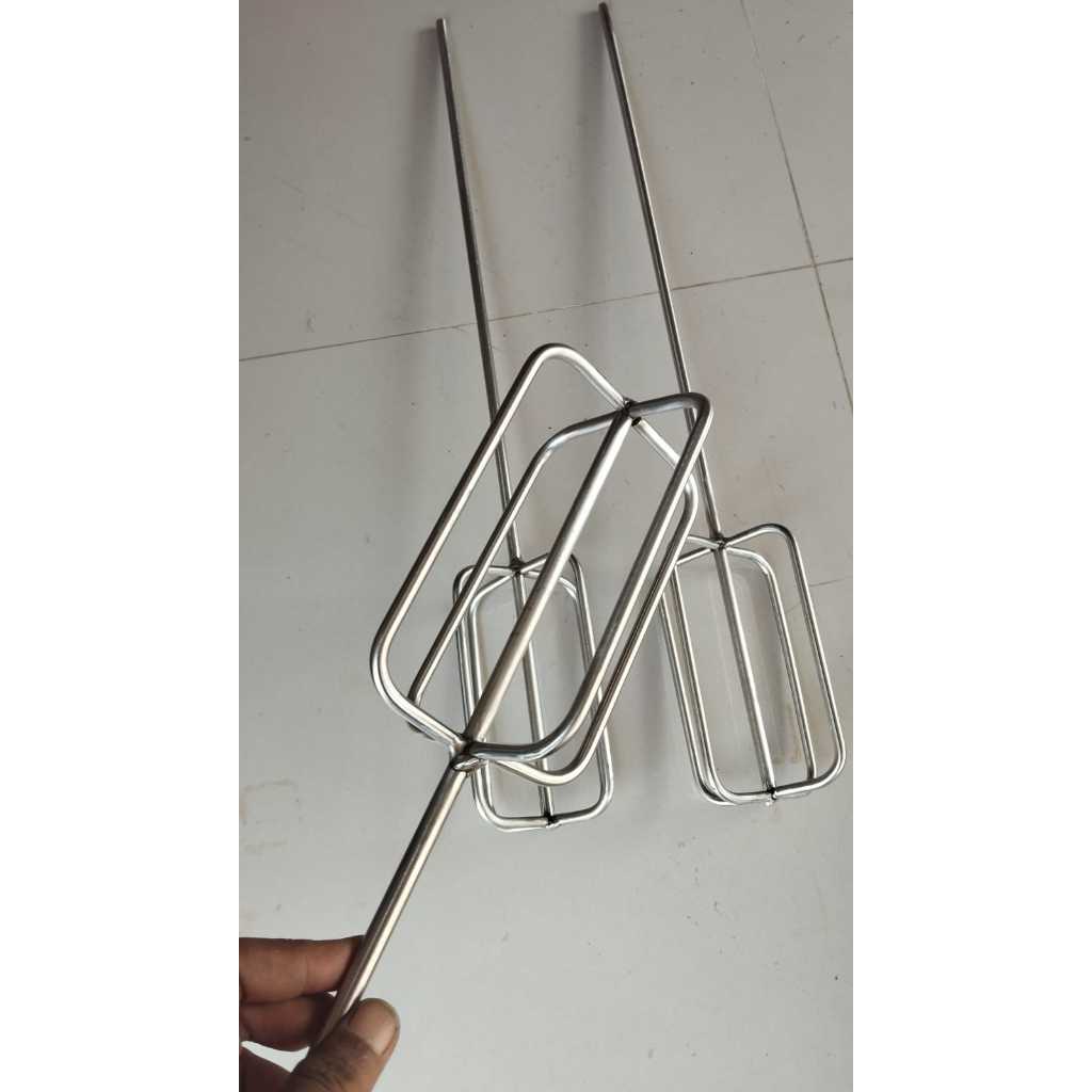Pengaduk Serbaguna Full Stainless Anti Karat – Untuk Adonan Kue, Cat, Sabun, Semen – Bisa Dipasang di Bor Besi atau Kayu