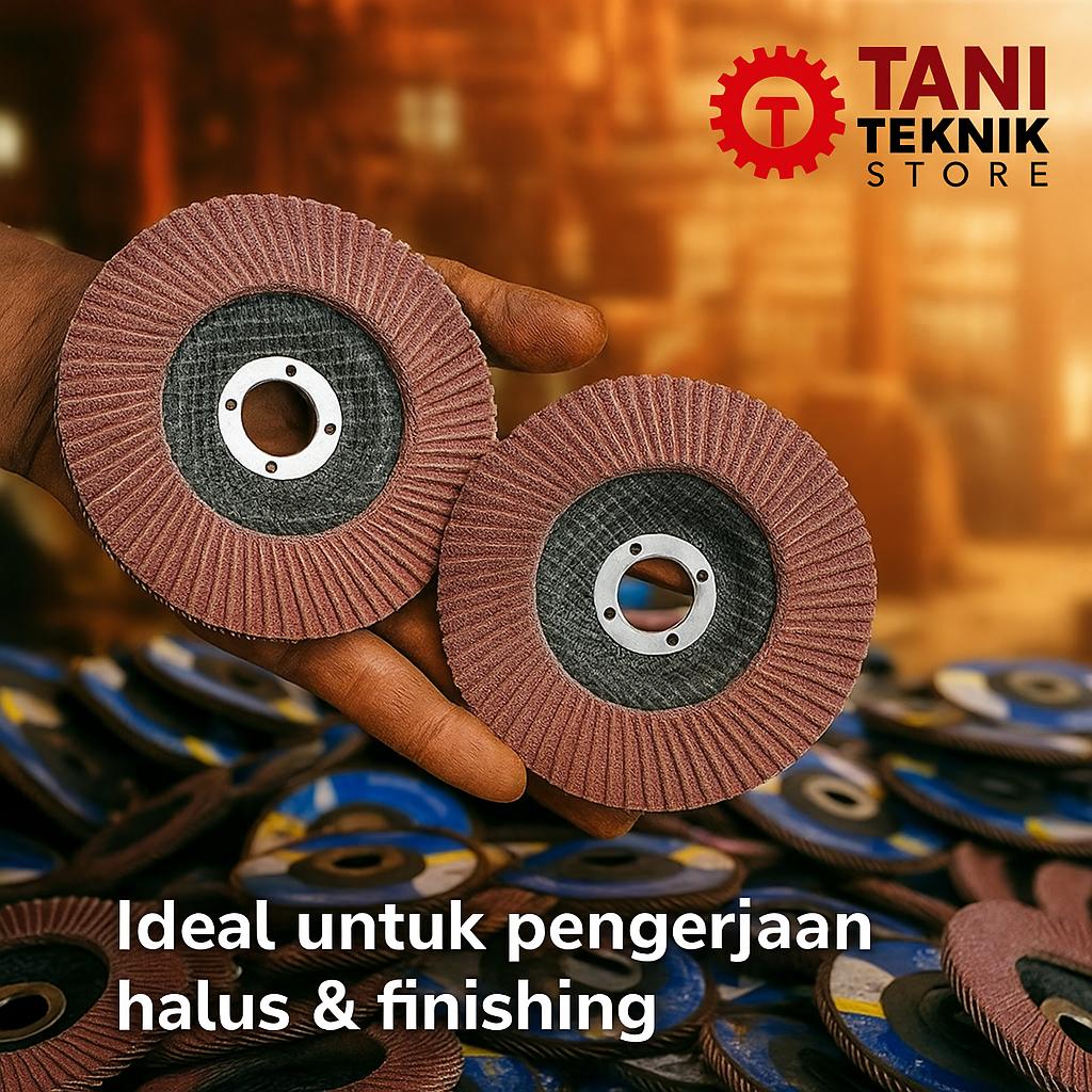 Amplás Flap Disc 4″ Grit #80, 100×16 mm, Max 13.700 RPM