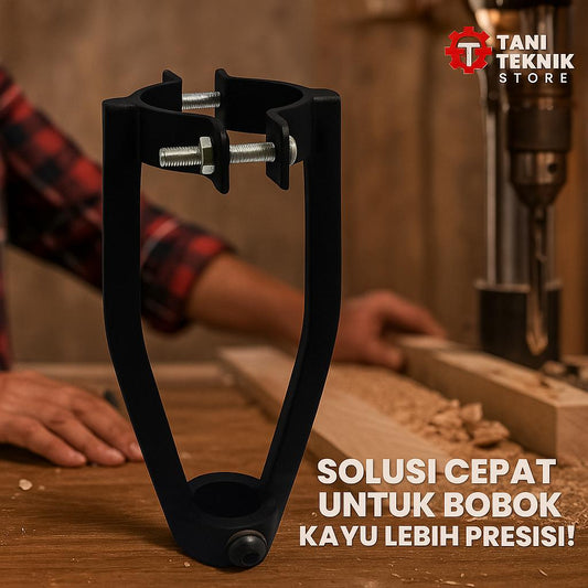 Adaptor Dudukan Mesin Bor Bobok Kayu – Dudukan Baja untuk Mortise 6mm 8mm 10mm | Aksesoris Mesin Bor