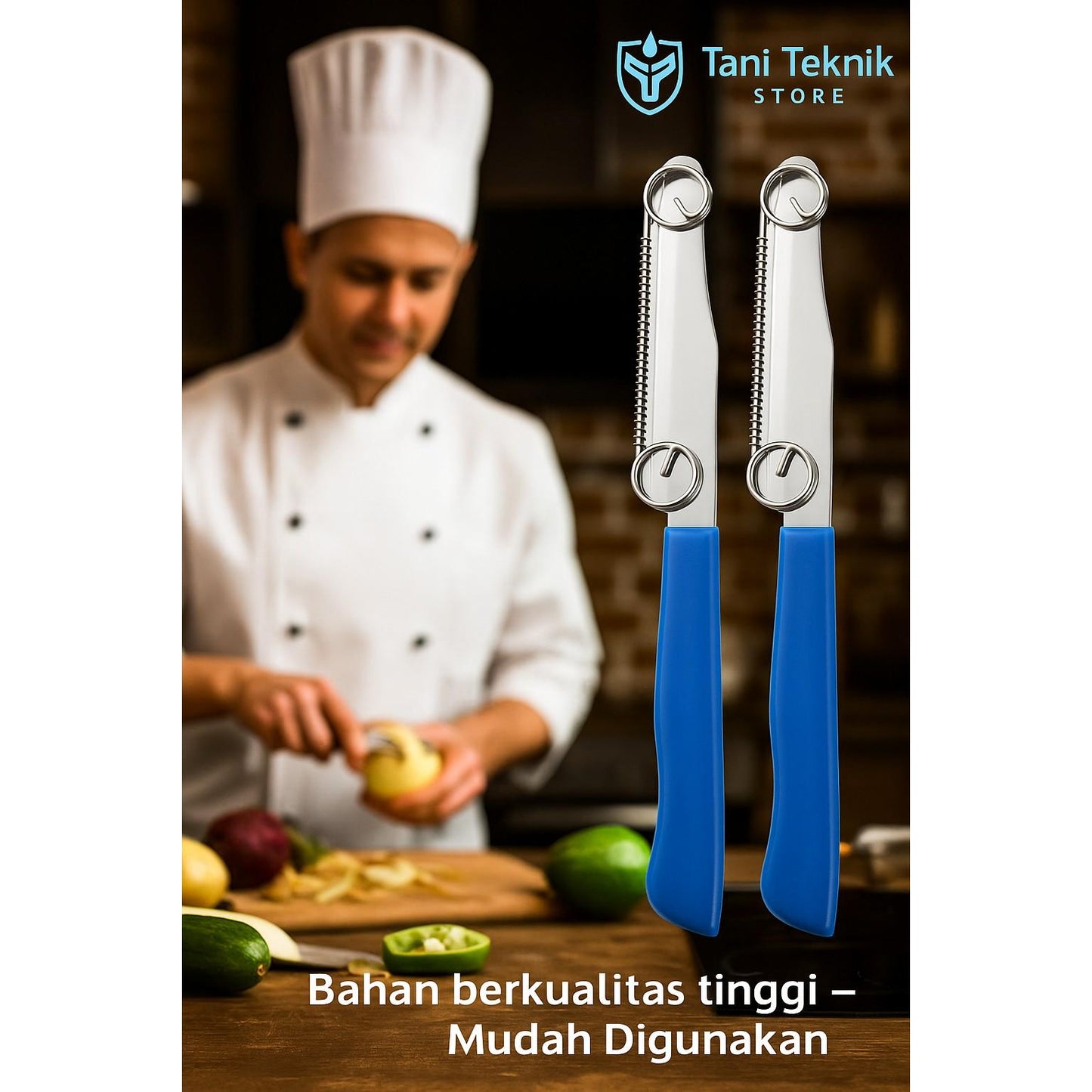 Pisau Pengupas Buah & Sayur dengan Pegas - Stainless Steel Peeler