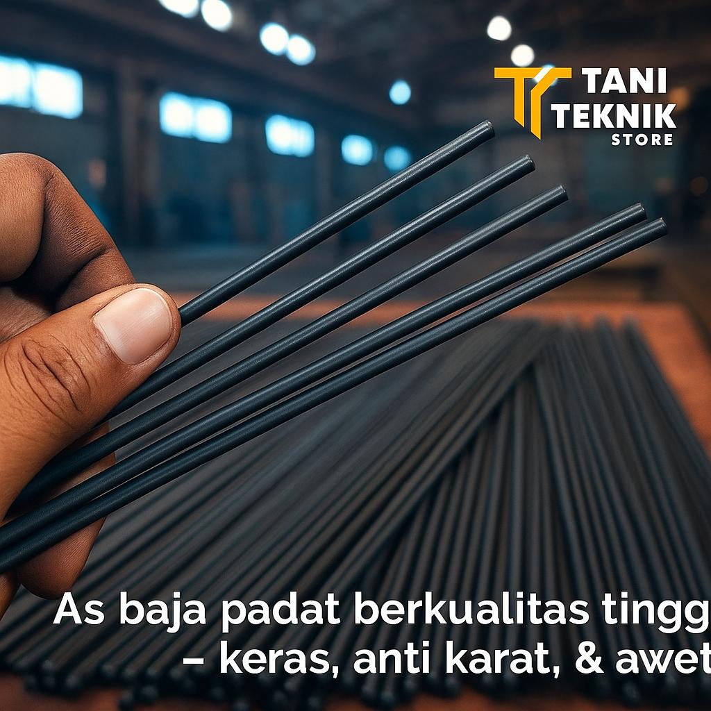 As Baja Bintik 5mm & 7mm – Baja Tutul Padat Panjang 1 Meter | Bahan Pande, Drei, Tombak Ikan
