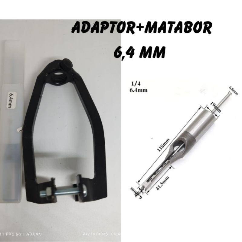 Adaptor Dudukan Mesin Bor Bobok Kayu – Dudukan Baja untuk Mortise 6mm 8mm 10mm | Aksesoris Mesin Bor