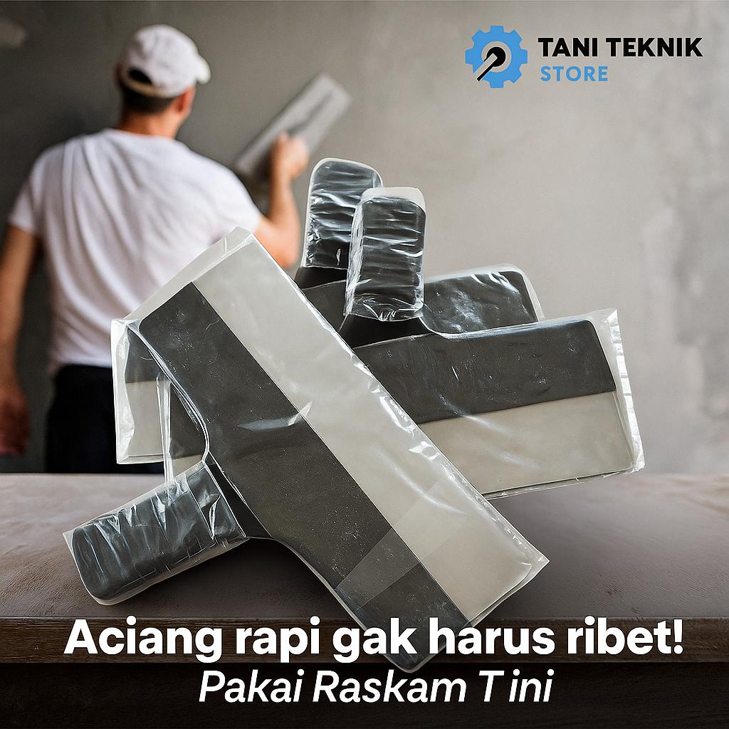 Raskam T Skim Acian 25/30/35cm – Alat Haluskan Dinding & Plester, Blade Baja Asli Paint