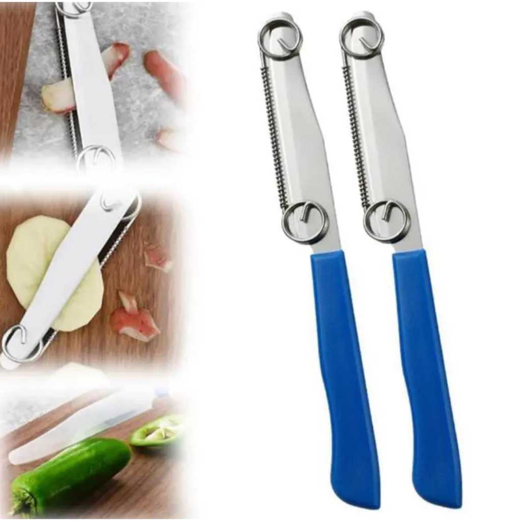Pisau Pengupas Buah & Sayur dengan Pegas - Stainless Steel Peeler