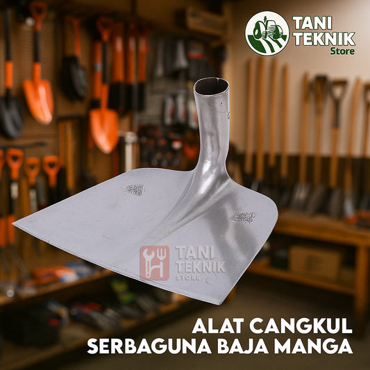 Alat Cangkul Serbaguna Baja Mangan – Untuk Sawah, Ladang & Konstruksi | Tani Teknik