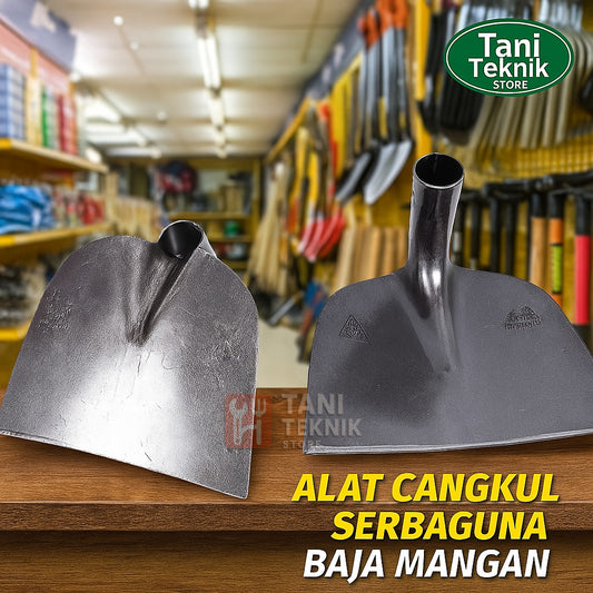 Alat Cangkul Serbaguna Baja Mangan – Untuk Sawah, Ladang & Konstruksi | Tani Teknik