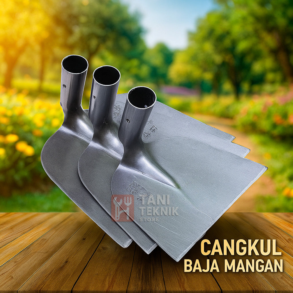 Cangkul Serbaguna Baja Mangan – Alat Pertanian & Konstruksi Anti Karat Tahan Lama