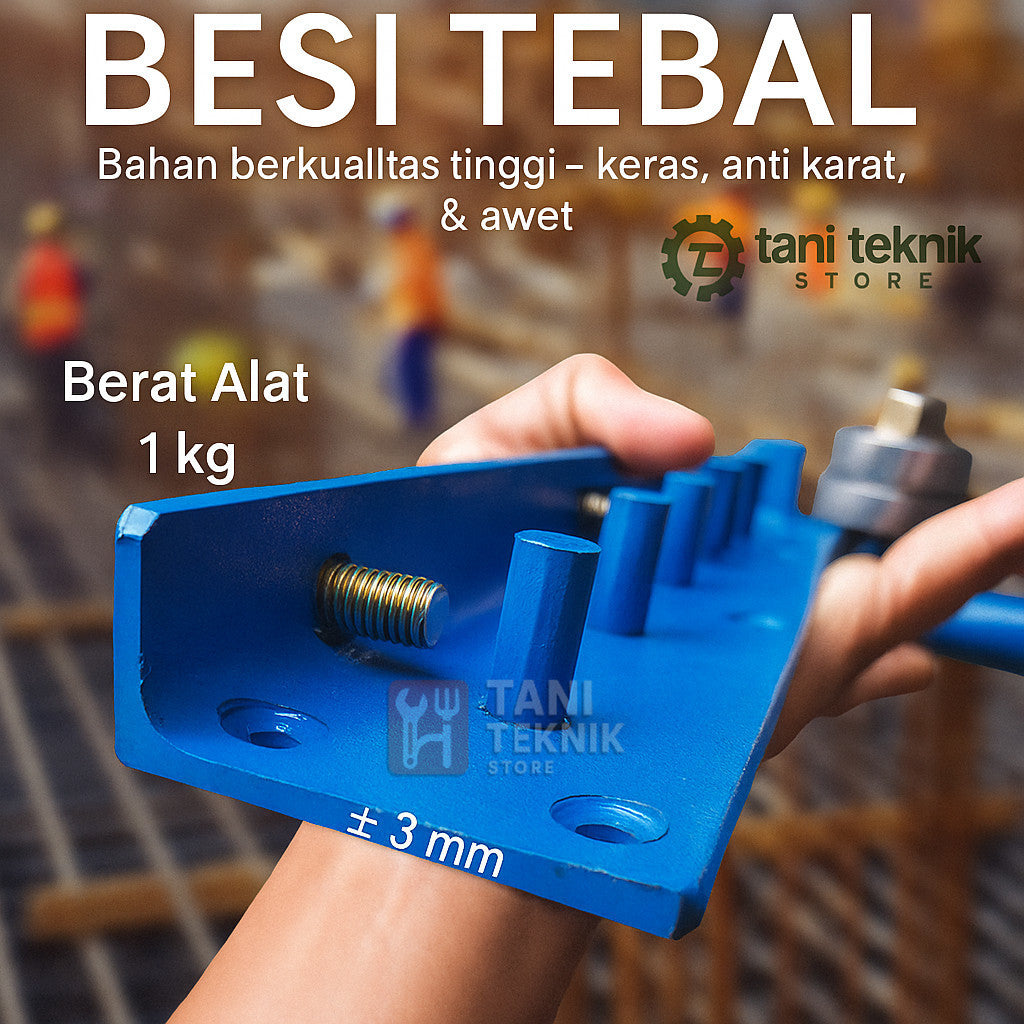 Alat Penekuk Besi Behel 6/8/10/12 mm – Ring & Kolom Baja Kuat Multifungsi | Tani Teknik Store
