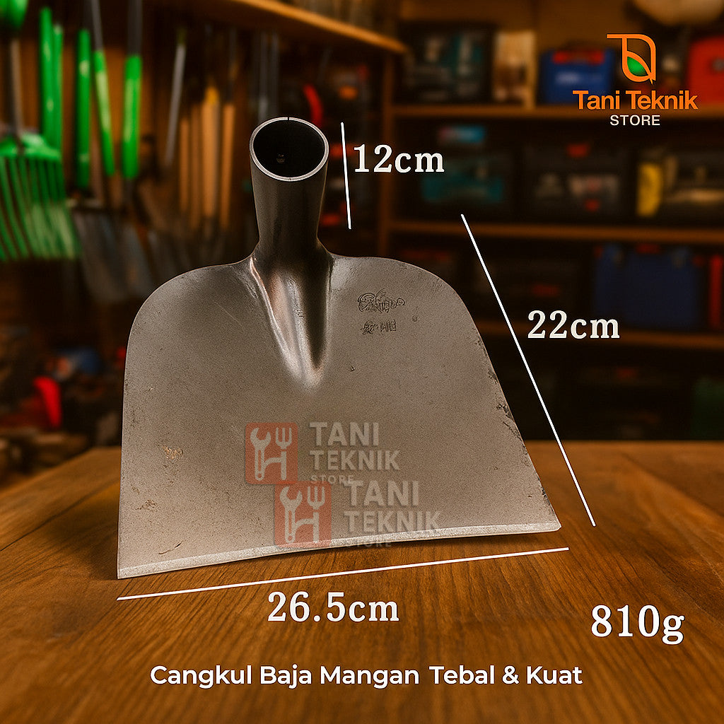 Cangkul Serbaguna Baja Mangan – Alat Pertanian & Konstruksi Anti Karat Tahan Lama