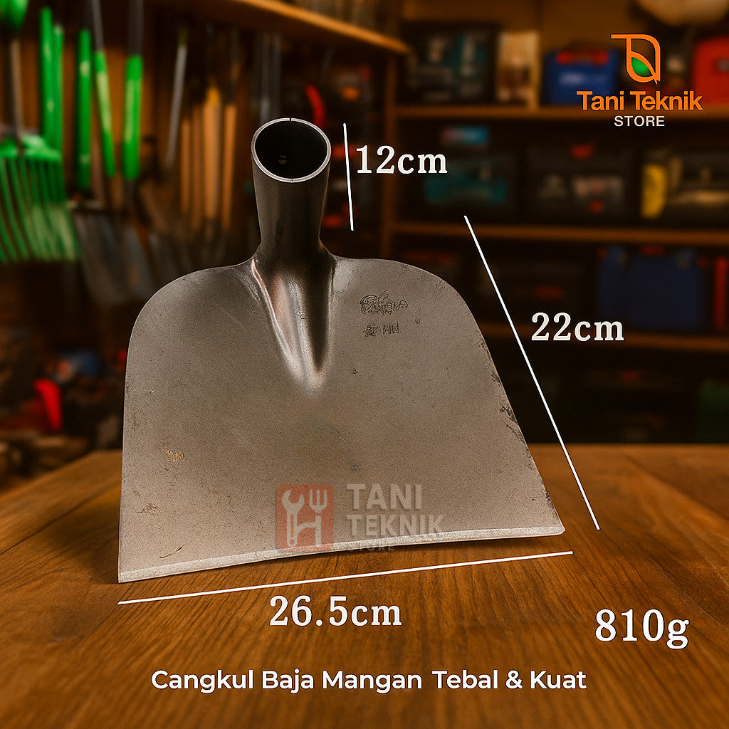 Cangkul Serbaguna Baja Mangan – Alat Pertanian & Konstruksi Anti Karat Tahan Lama